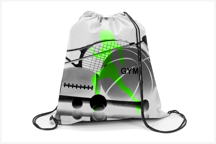 Digital printed custom made gym bag