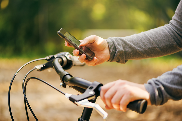 Niet meer appen op de fiets