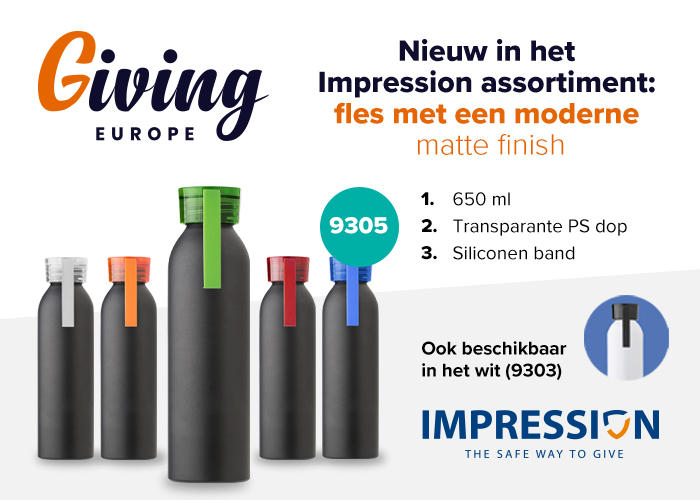 Nieuw assortiment fles met moderne matte finish