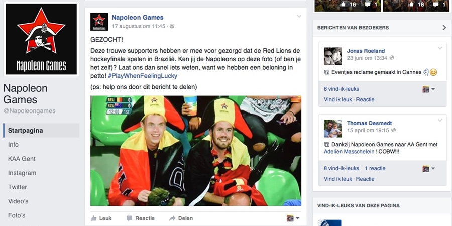 Napoleongames Facebook